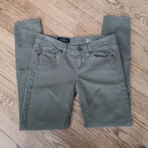 J Crew Toothpick Skinny Jeans 24 Ankle
